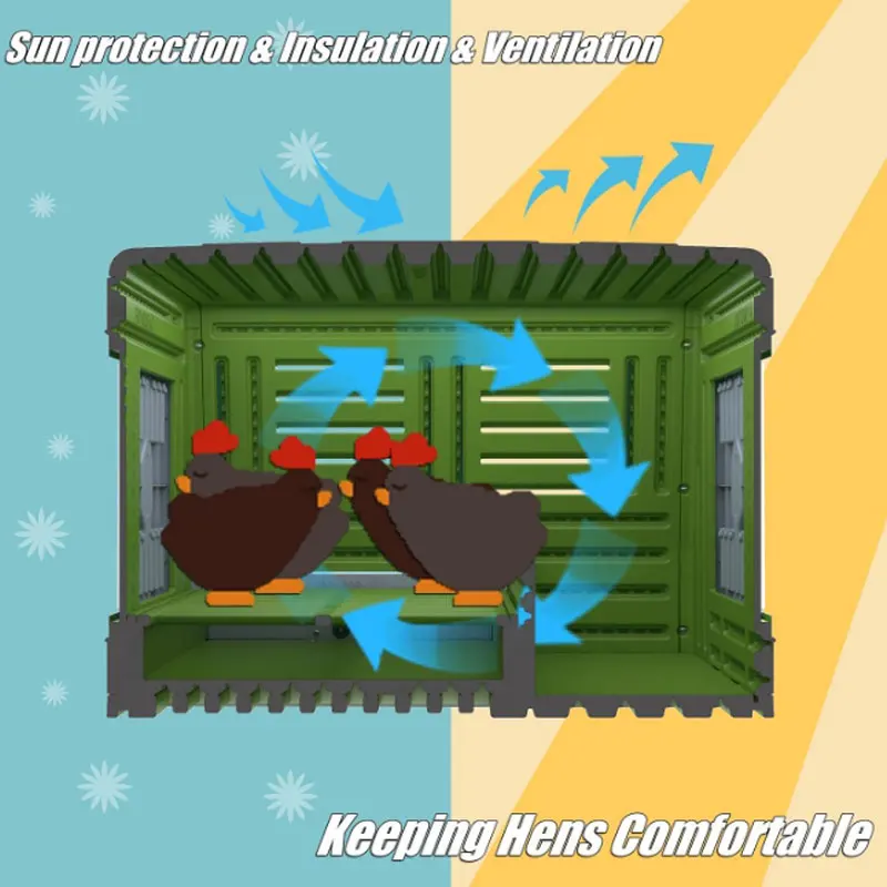 Modular Poultry Farm Mobile Laying Hens Chicken Coop Pet House For Sale