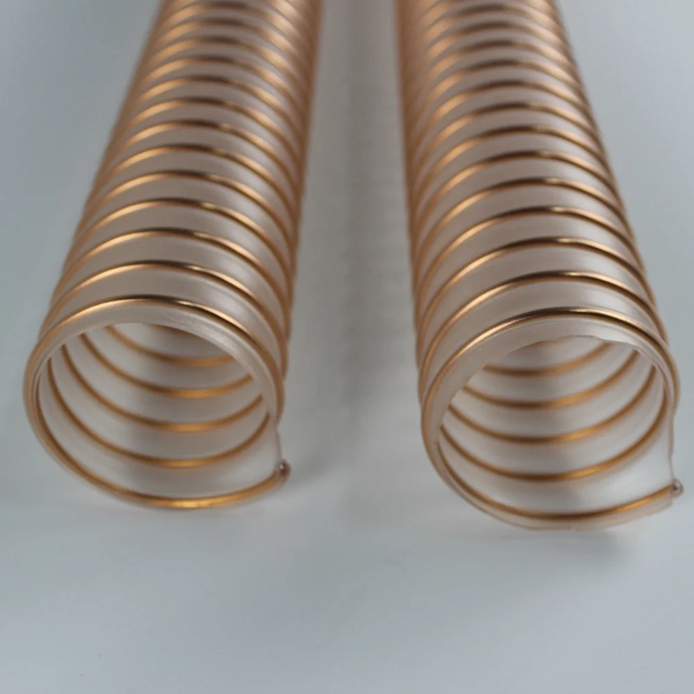 Transparent 1.5mm Thickness PU Steel Wire Reinforced Suction Hose