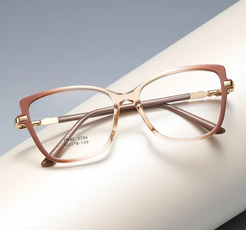 NEW arrival TR90 metal frame glasses women Fashion luxury Cateye optical frame 2024 eyeglasses frames