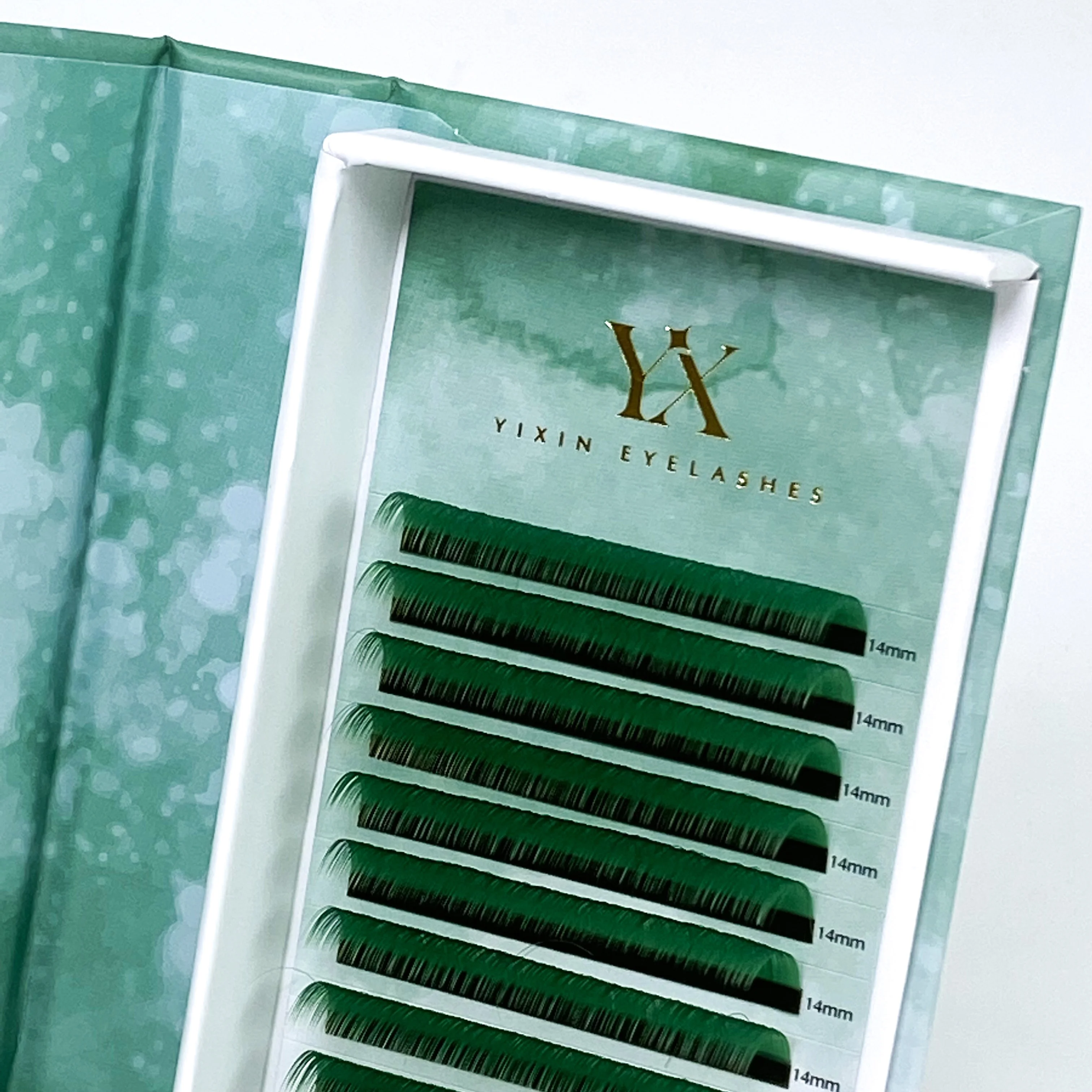 Оптовая продажа разноцветные ресницы с логотипом на заказ темные матовые корейские пушистые 0 05 ручной работы 07 Коричневые Ресницы