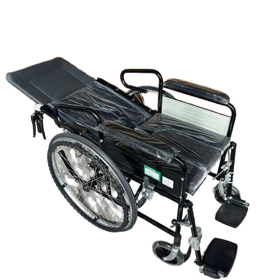 Multi functional manual folding wheelchair, lightweight steel wheelchair,wheelchair specifically designed for disabled hospitals
