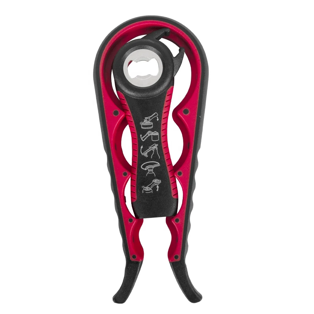 YJ Wonderful 2-in-1 Kitchen Tool Squeeze & Twist Multifunctional Beer and Can Opener with Corkscrew for Wine Bottle