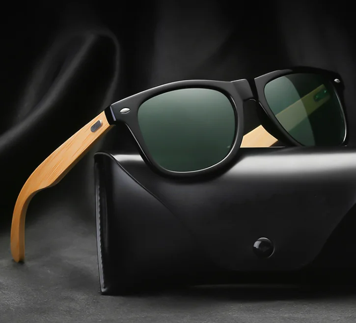 Factory Promotion Custom Logo Luxury Men Polarized Wooden Frame Sun Glasses Women Anti UV Bamboo Wood Photochromic Sunglasses