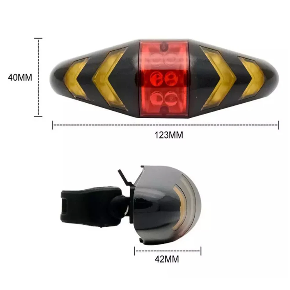 Red LED Warning Tail Light USB Rechargeable Bicycle Rear Light Set Waterproof Wireless Turn Signal Light Bike Accessories