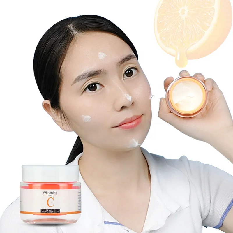 Brightening Whitening Vitamin C Night Face Cream Private Label Oem Organic Anti Wrinkle Puffiness Vitamin C Cream Face Repair