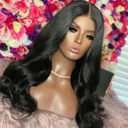 Alisa Hair 180% Density Long Wavy Remy Brazilian Lace Frontal Human Hair Wigs Pre Plucked with Baby Hair