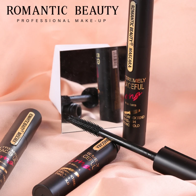 Romantic Beauty Natural Fast Dry Black Mascara Custom 3d Fiber Mascara Waterproof Cosmetics