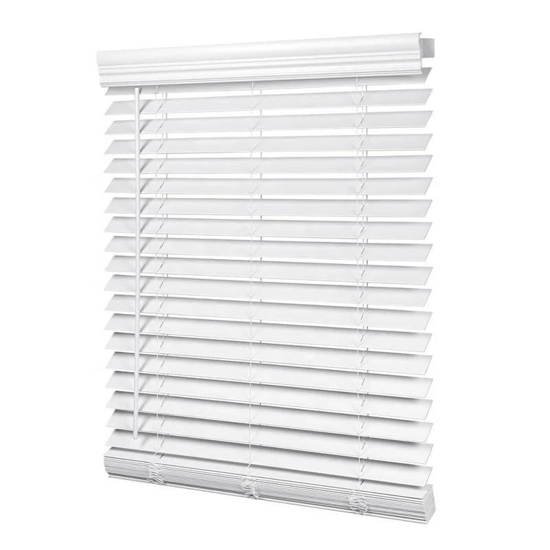 Factory direct sale door to door USA venetian pvc blinds cordless 2 inch faux wood blinds