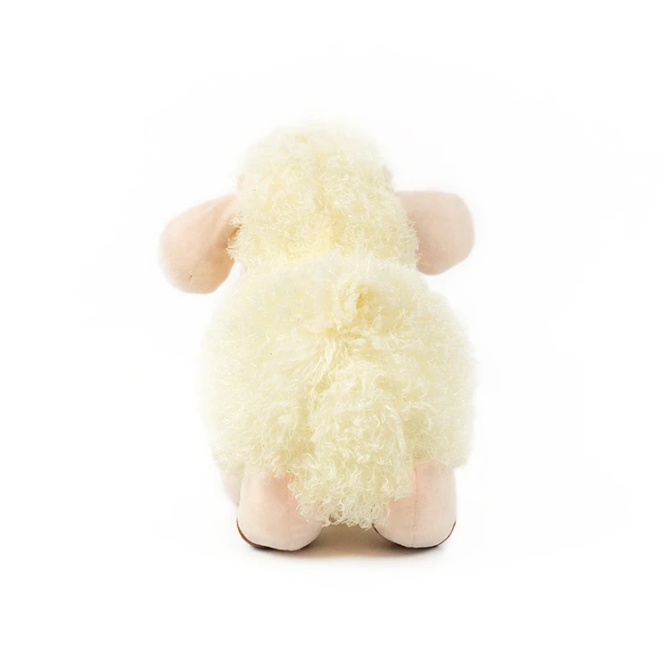 High quality fabric soft cream lamb sheep plush stuffed toys