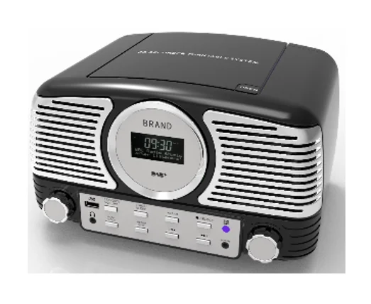 Retro CD/MP3 Player with USB slot, DAB/FM radio & built-in speaker
