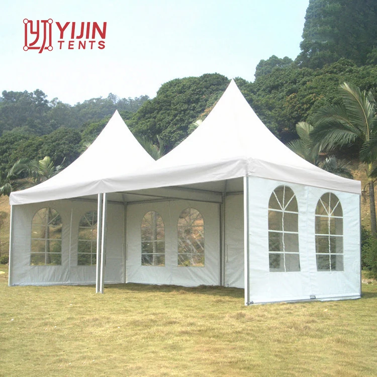 3x3 5x5 10x10 high peak white pvc fabric canopy outdoor nice pagoda tent for party 7 by 7