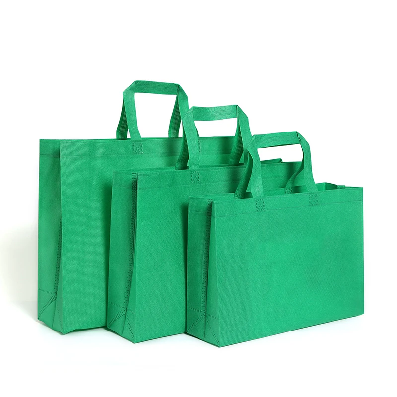 
Eco friendly product green high quality reusable non woven shopping carry bag 