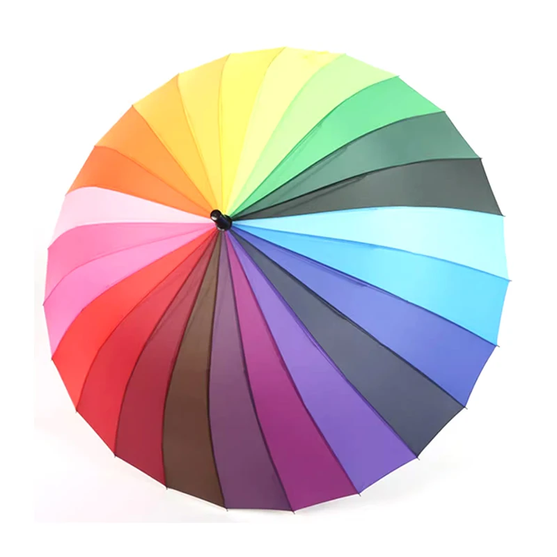 Wholesale Advertising Fashion Custom 24K Wind Resistant Waterproof Plastic Handle Umbrellas With Logo Sun Golf Colored Umbrellas