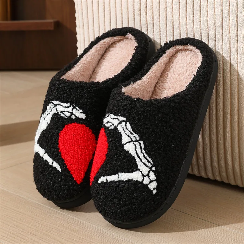 Real Winter Custom Slippers For Men Round Toe Winter Plush Slippers China Men Flip Flops