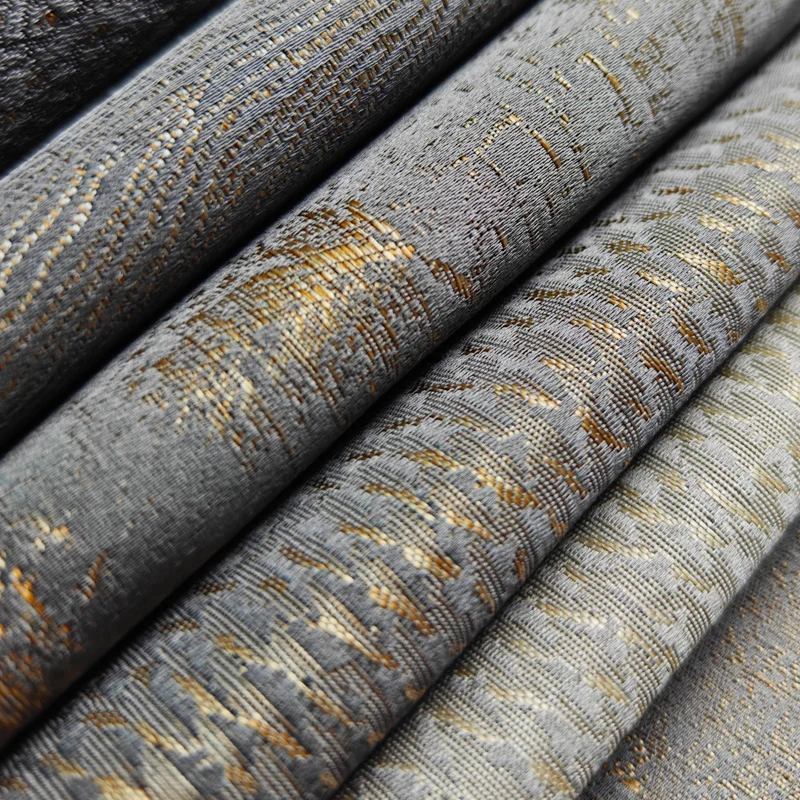 Bomar Luxury Natural Linen Solid Color 100% Blackout PVC Coating Woven Jacquard Curtain Fabric for Home and Hotel