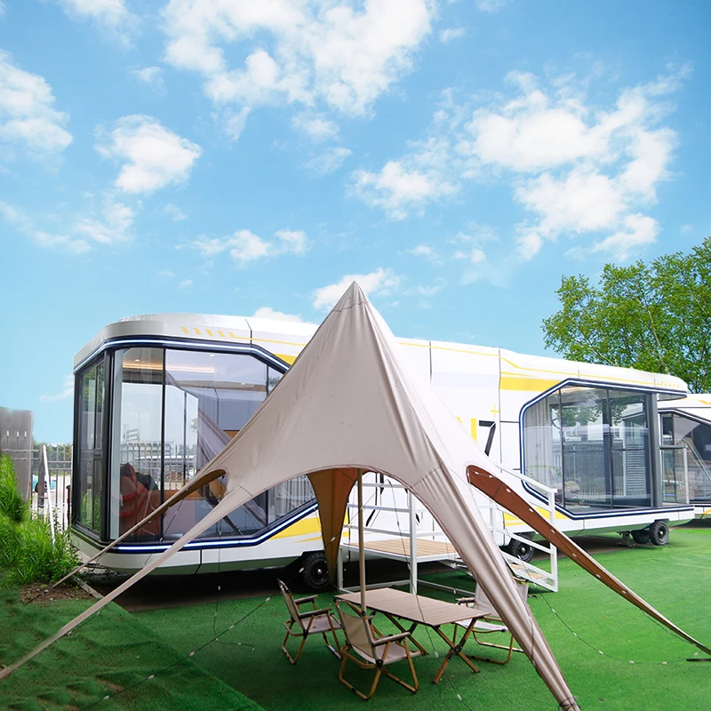 Space Capsule Mobile Home House Bed Hotel Cabin Prefabricated Modular Container Small Capsule Room With Kitchen And Bathroom