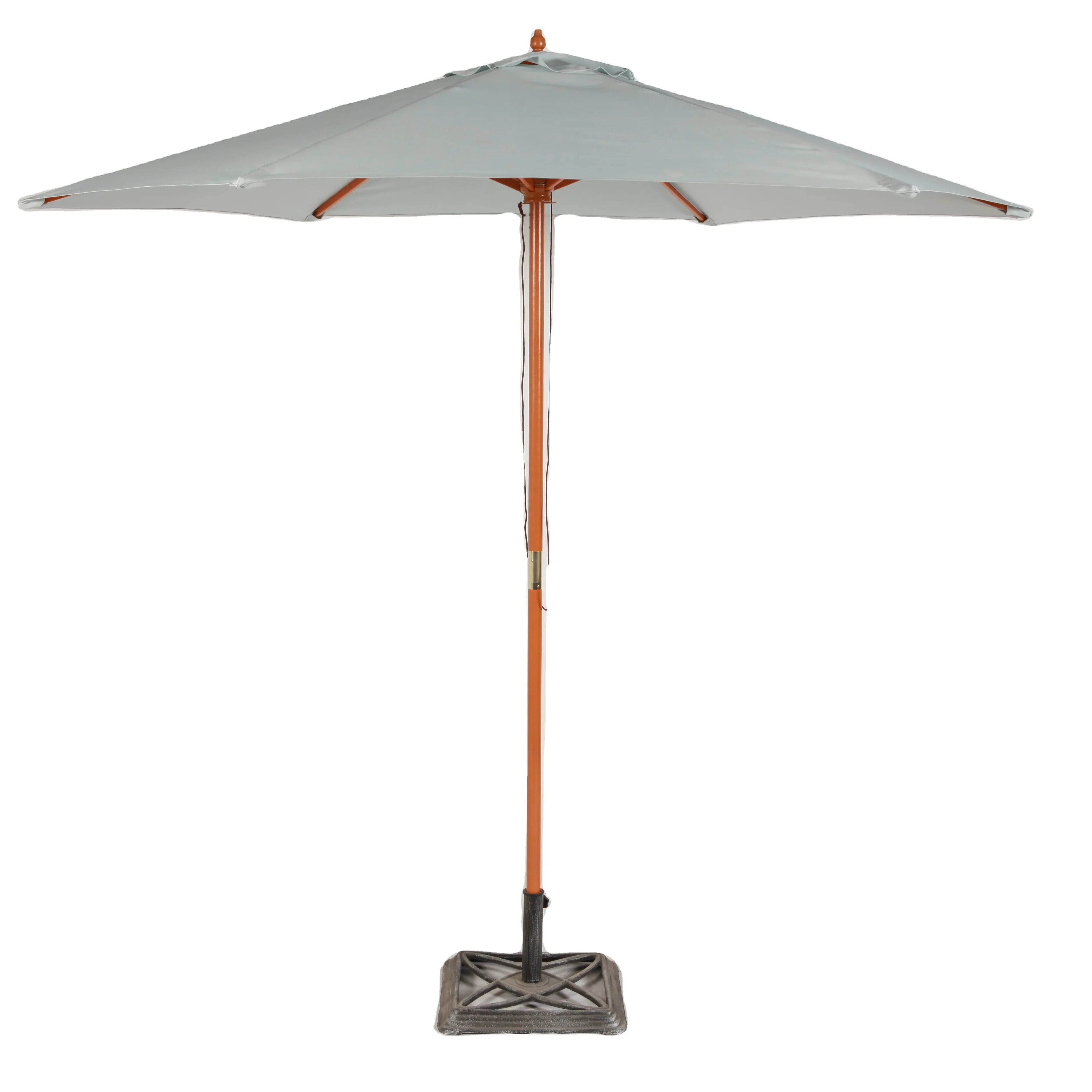 2.5m outdoor umbrella factory UV resistant folding chinese wooden garden parasol for patio