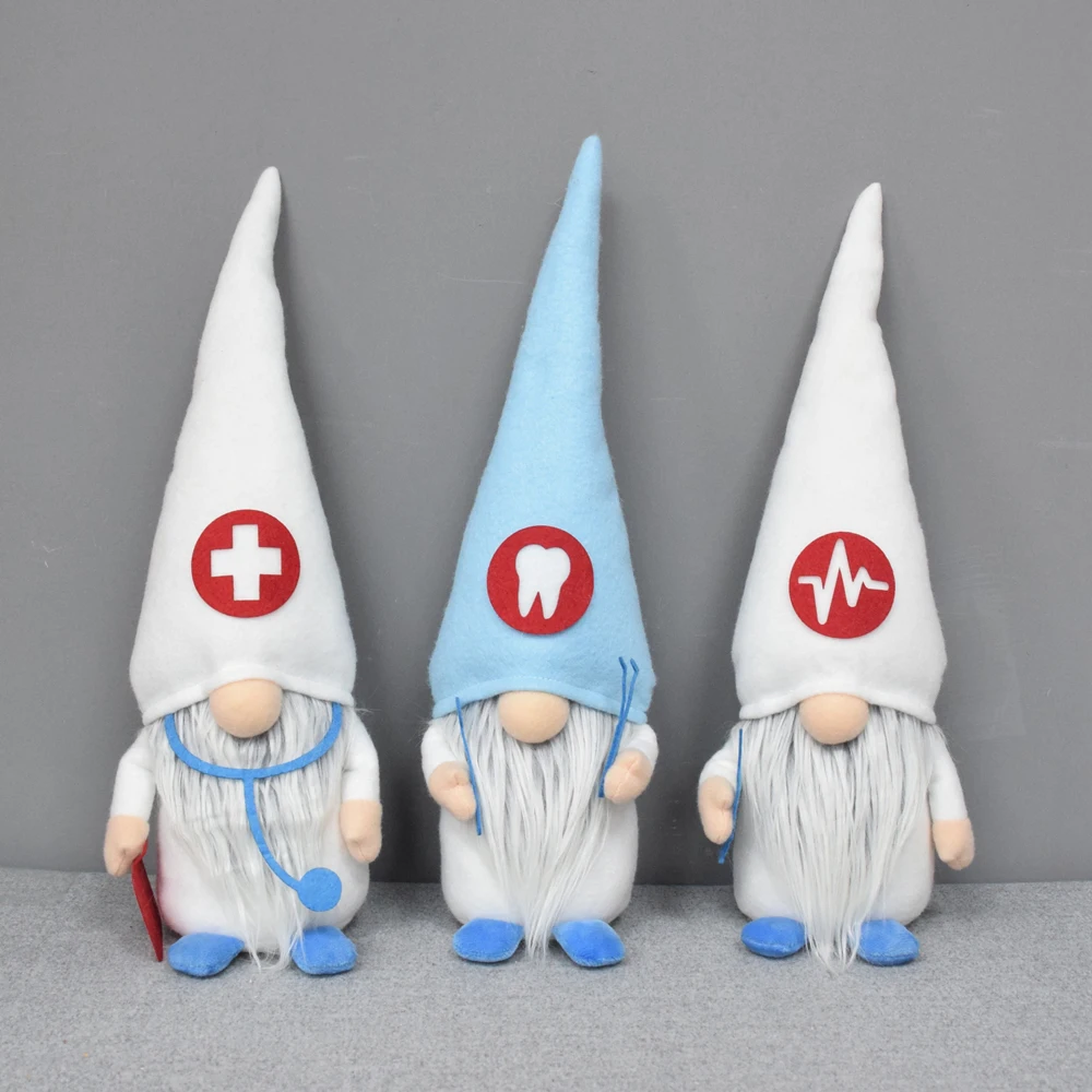 Christmas Nurse Doctor Promotions Plush Faceless Dolls Elf Santa Dentists And Medical Staff Gifts Souvenir