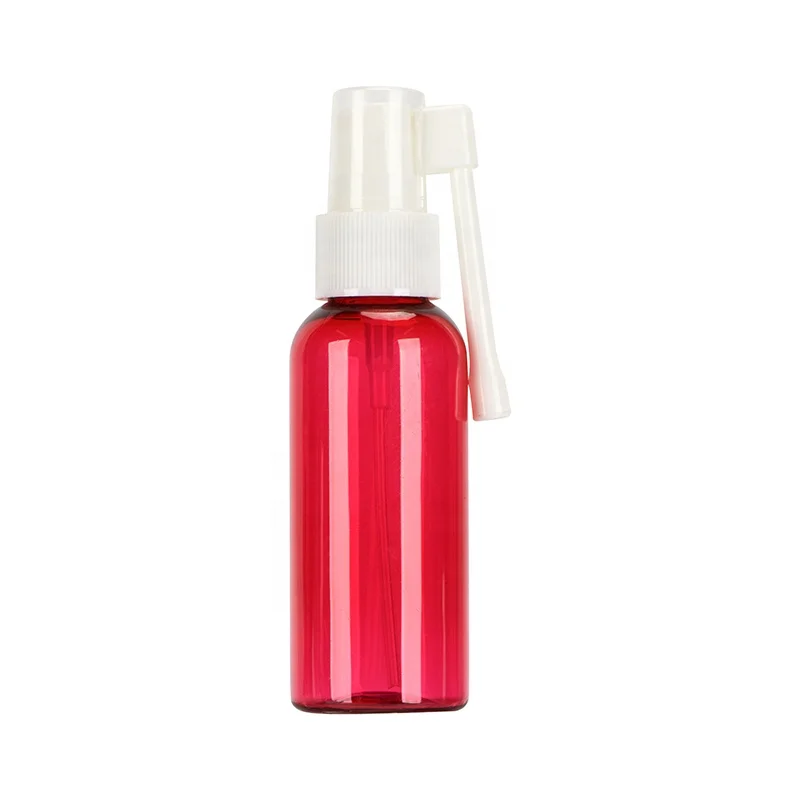 50ml high quality plastic medical spray bottle long spray nozzle oral mouth nasal sprayer bottle