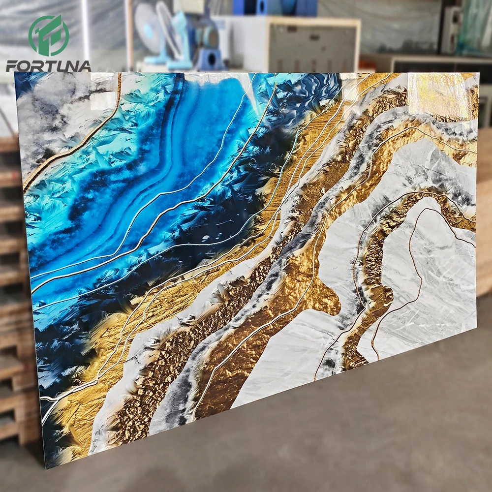 High Glossy PVC UV Marble Panels Alternative Walls Decoration PVC Marble UV Panel Board