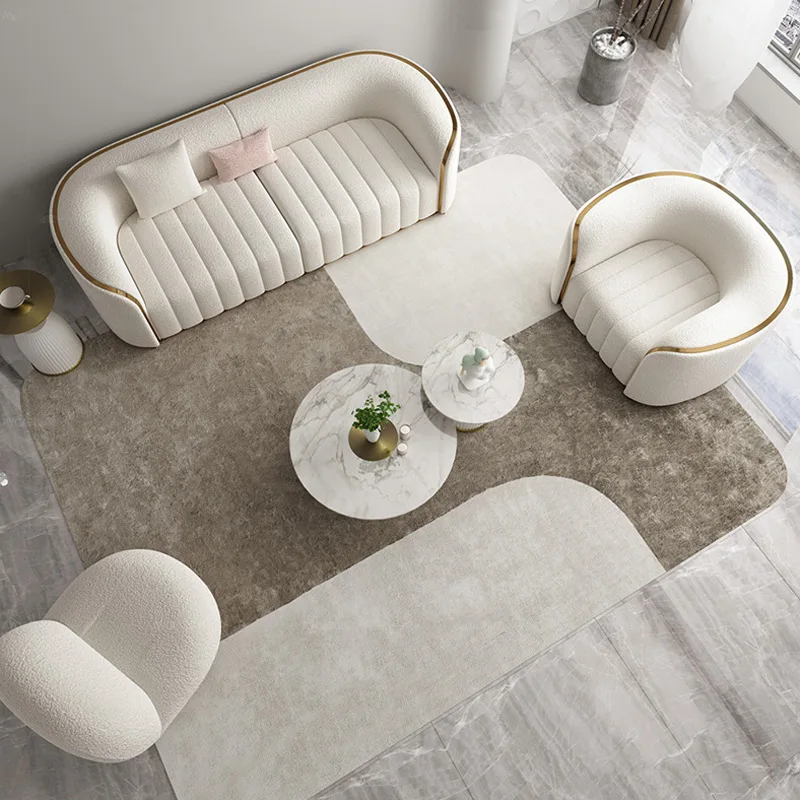 Хорошее качество дешевые современные 3 Seater белый бархат европейский стиль диван в