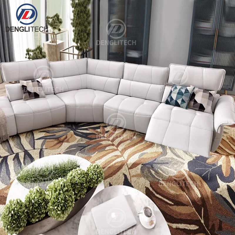 Japanese New Model Simple Corner Sofa Set  With  Price Living Room Furniture Modern Design Electric Recliner Sectional Sofa Set