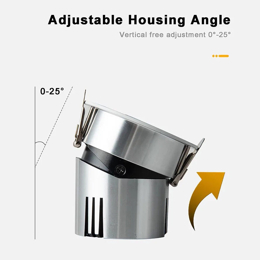 LED COB spotlight trimless recessed spot light indoor project adjustable spotlight LED down light for hotel ceiling lamp