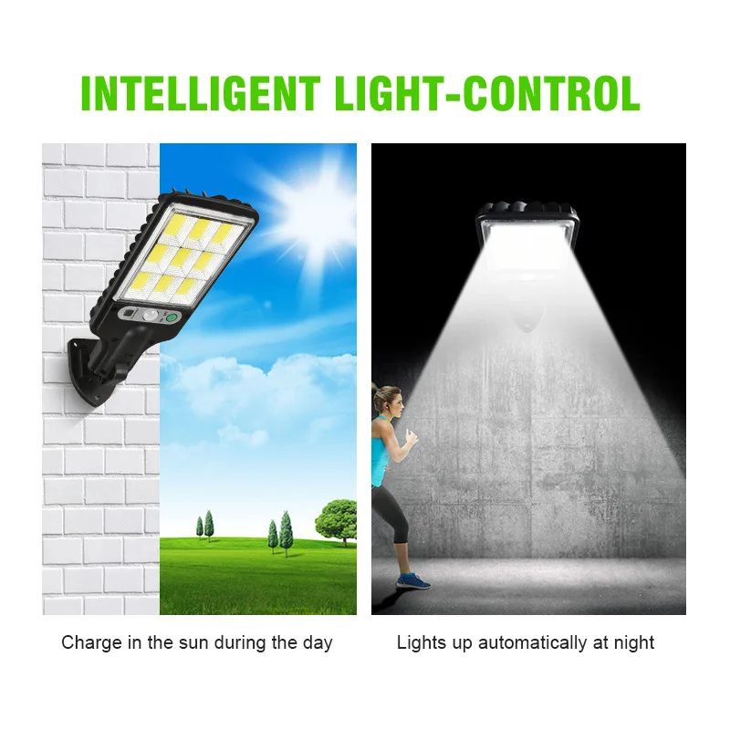 Outdoor Lighting Solar Sensor Lights Waterproof Led Solar Powered Garden Remote controller Wall Light  street lamp solar