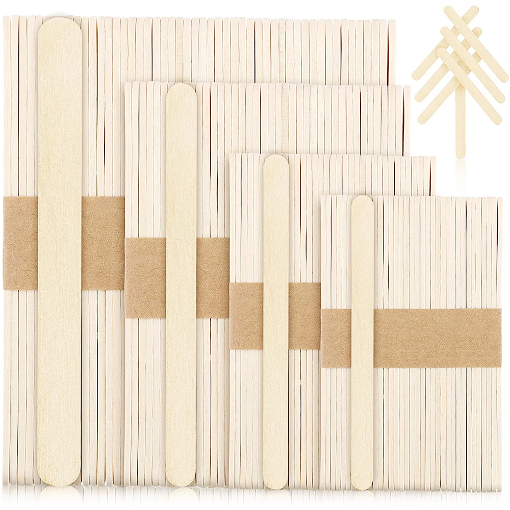 Wholesale eco friendly round wooden popsicle ice cream sticks 114mm with smooth surface