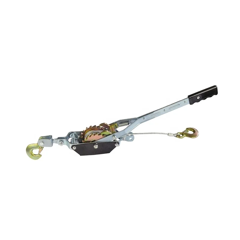 1T mini hand cable puller with double gear double hook