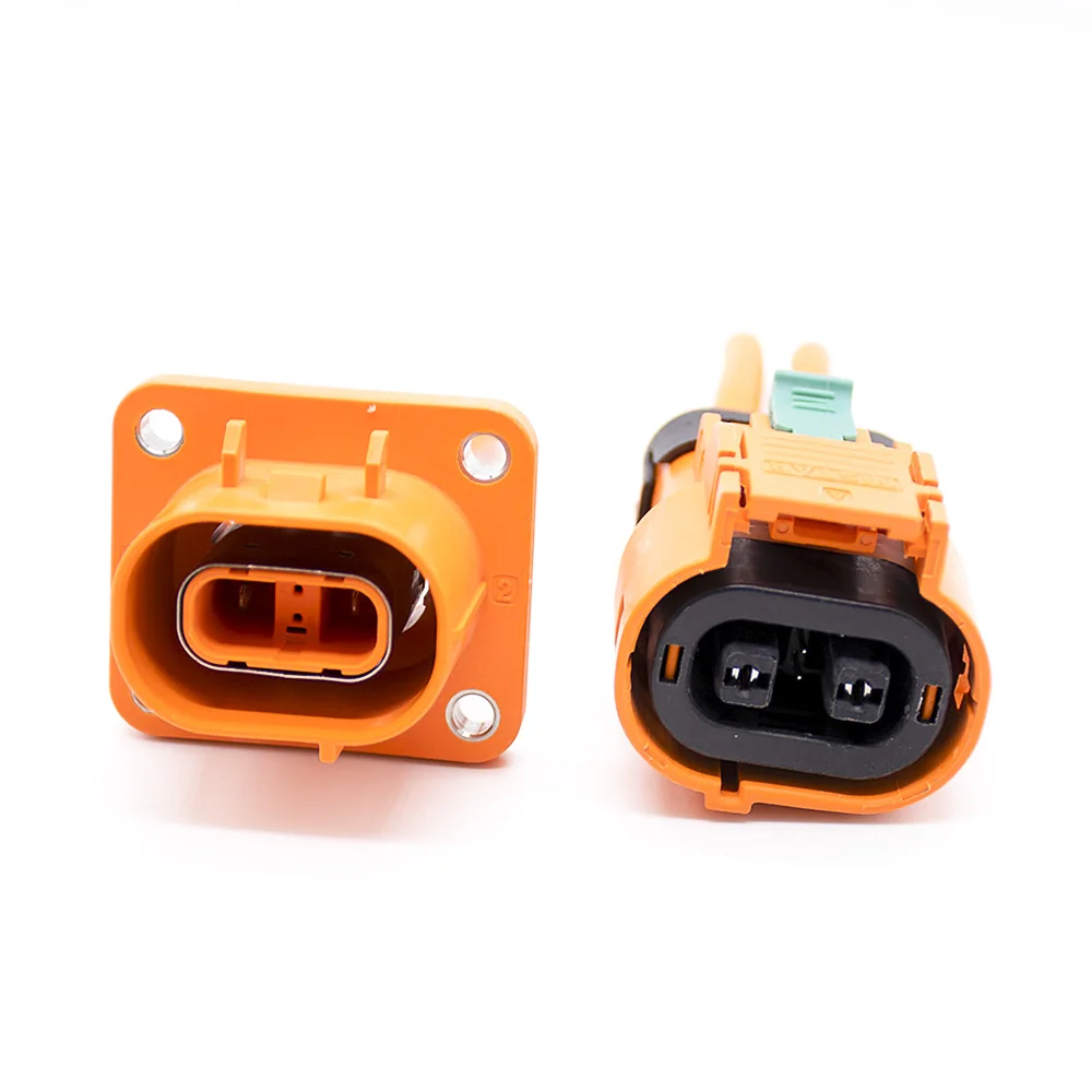 
Электрический автомобиль 2Pin прямой 10mm2 кабель штепсельная вилка и гнездо пластиковый корпус 3,6 мм центральный штырь HVIL 50A разъем 