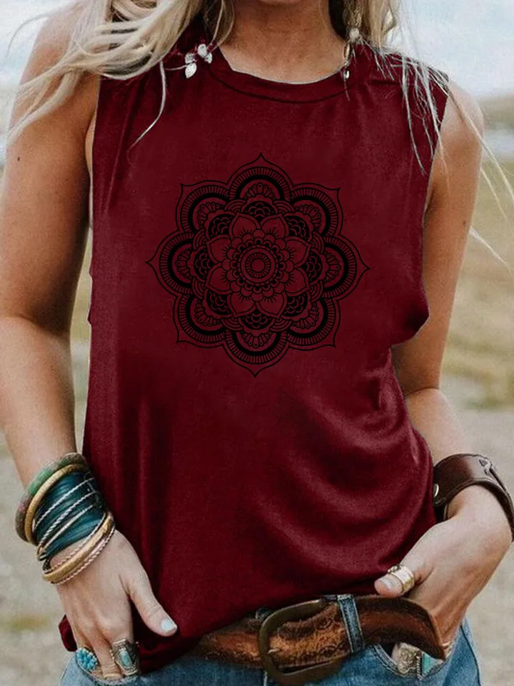 Womens Tank Tops Summer T Shirts Sleeveless Casual Loose Tunic Blouses