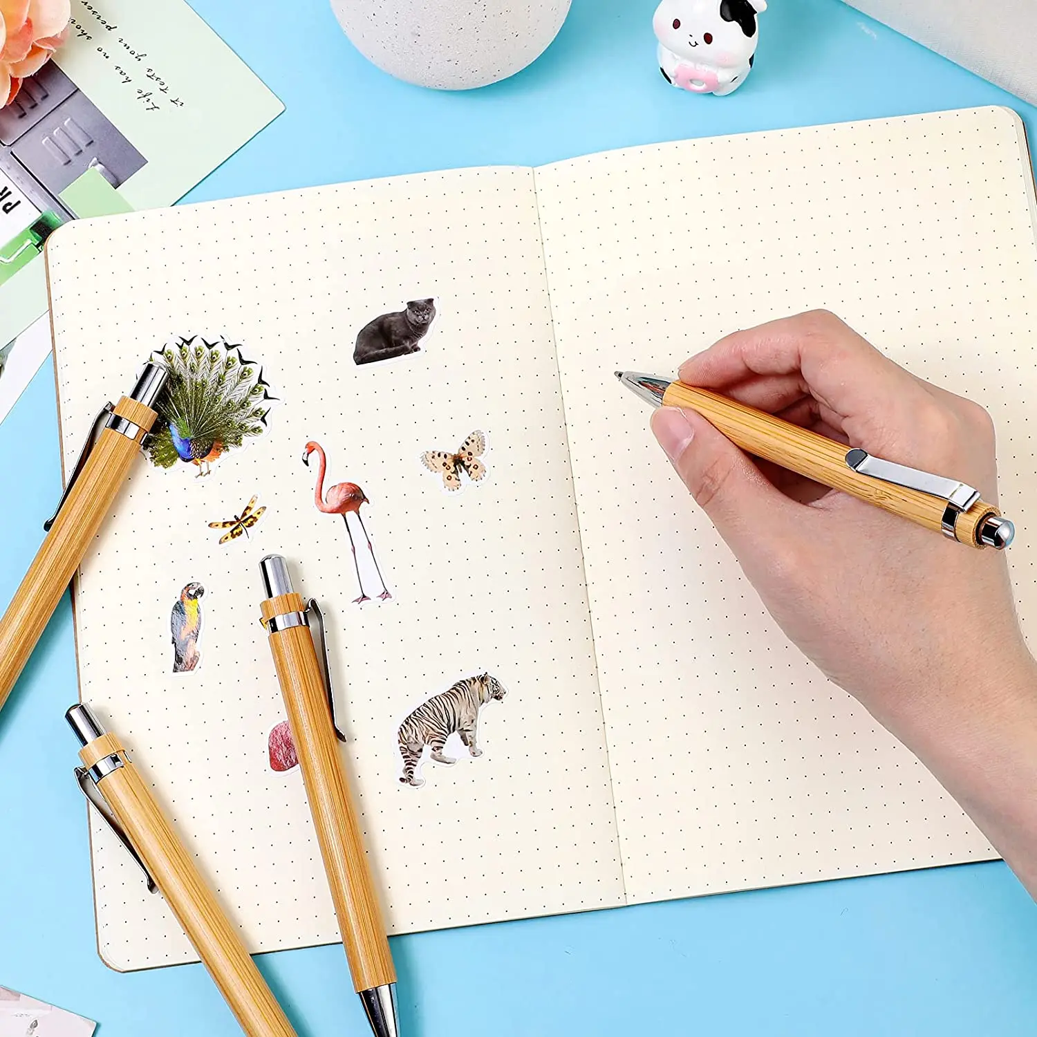 Wholesale Promotion Ink Fancy Cute Eco Friendly custom Bamboo Ball Ballpoint Pen for Students