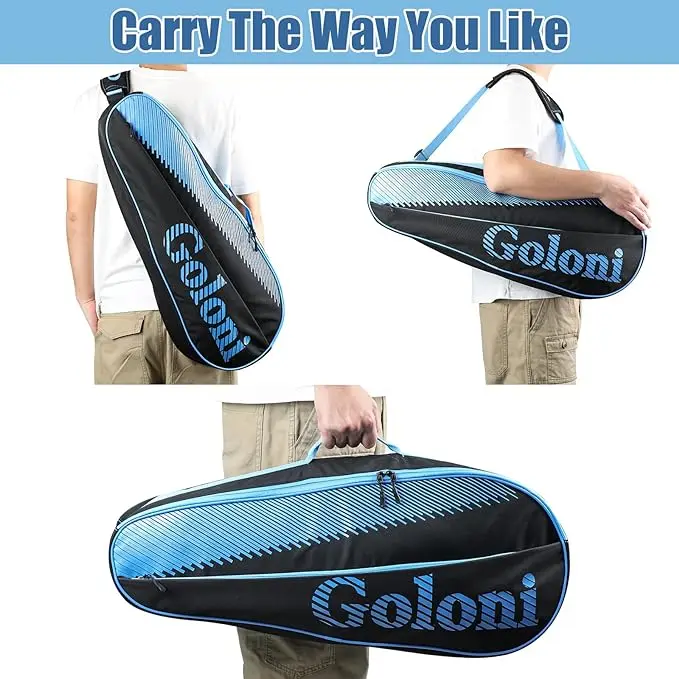 Custom 3 Racquet Racket Tennis Bag Padded to Protect Rackets & Lightweight