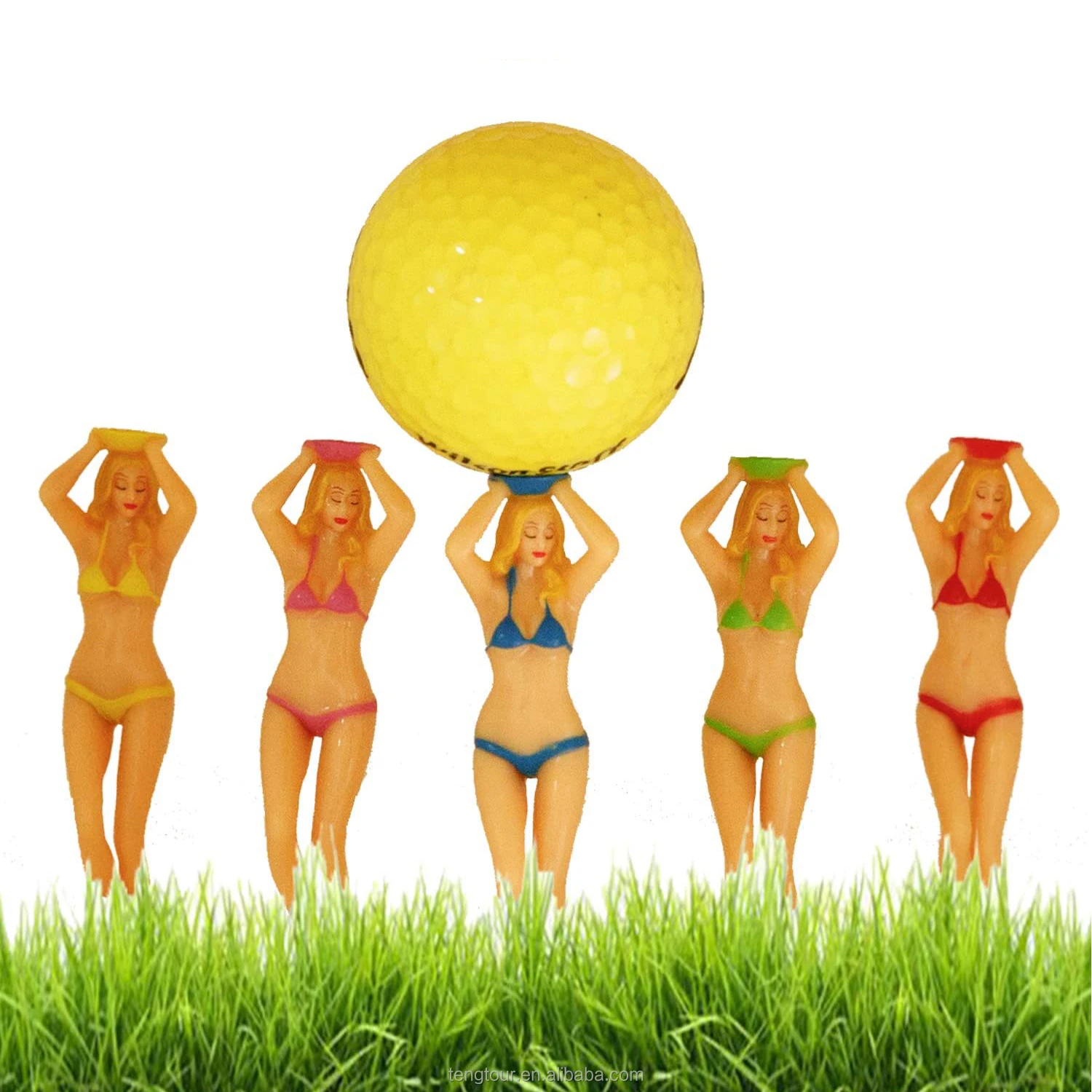 Hot Selling Multiple Size Color Plastic Golf Tees Sexy Bikini Girl Tees for Indoor Outdoor Practice