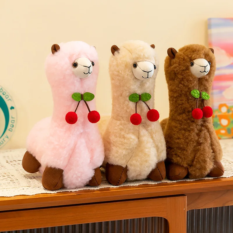 Factory Promotion Cherry Alpaca New Design Stuffed Animal Plush Toy Cherry Alpaca Plush Toy for Baby Kids