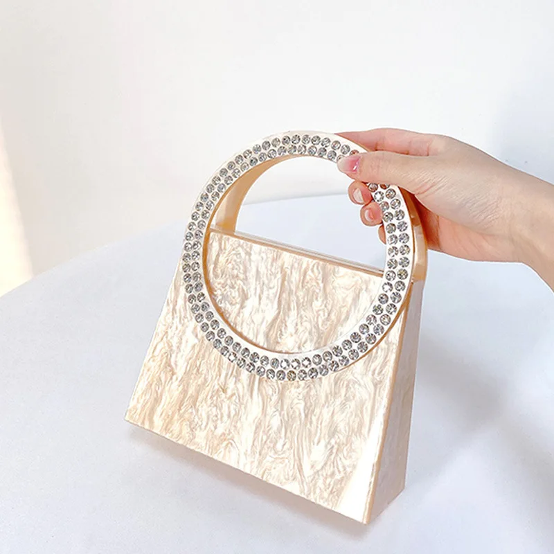 Wholesale Ladies Acrylic Clutch Bag Fashion Women Tote Bag Casual Wedding Evening Bag