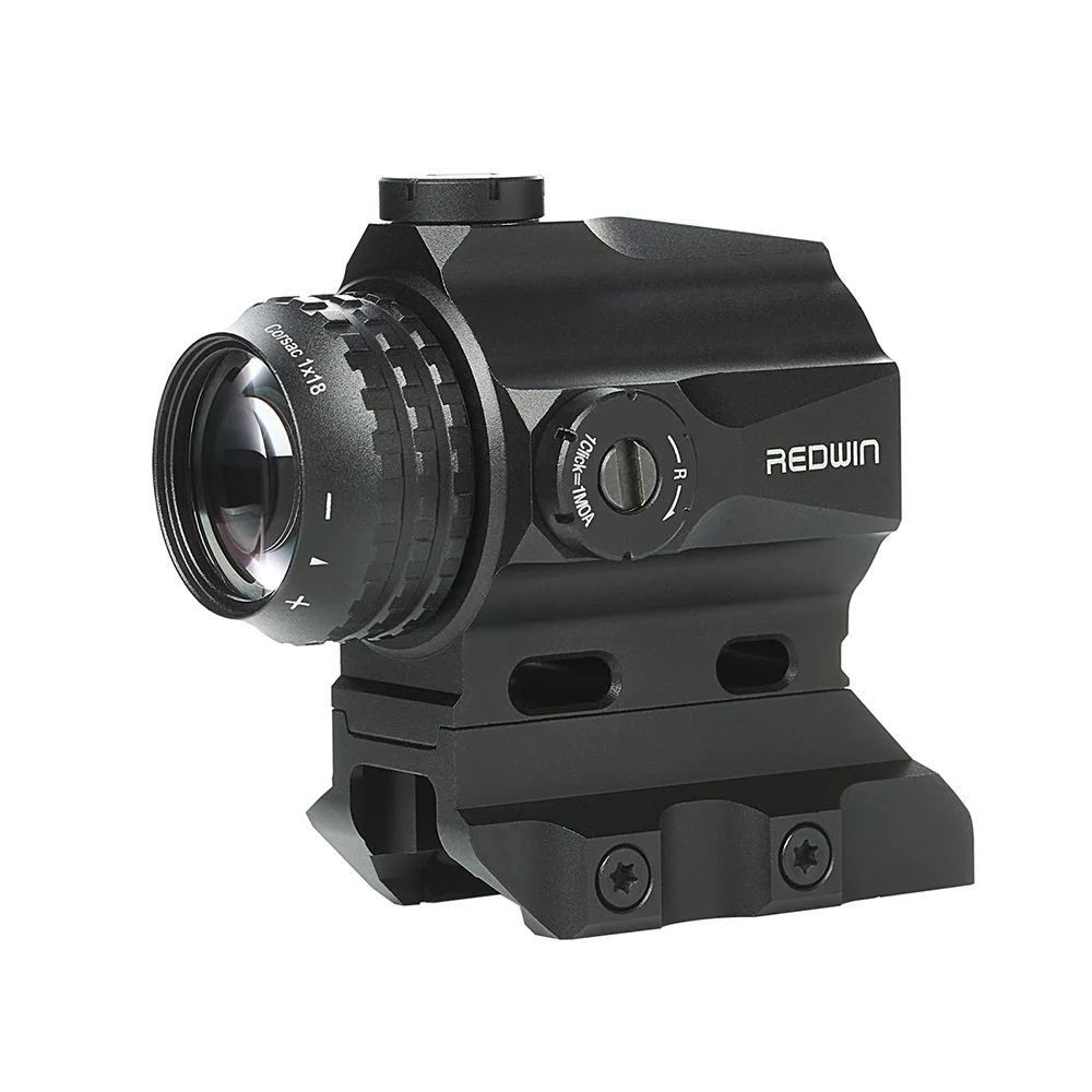 Red Win 1x18  7hrs Auto Shut Off & 97mm Eye Relief Highlight Etched Reticle Quick Acquisition Mini Prism Scope
