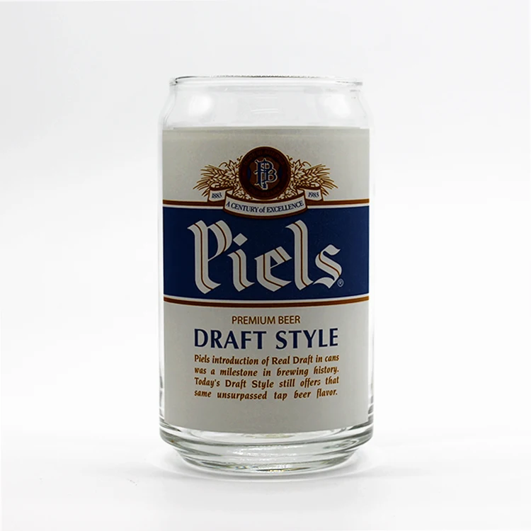 wholesale cup glasses 330ml beer tin can glass