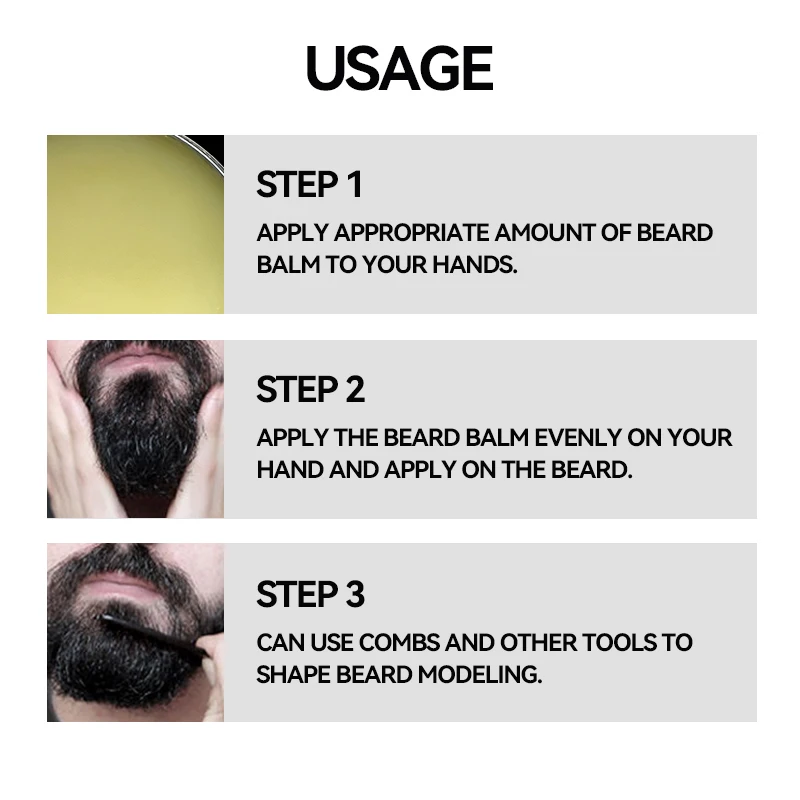 Wholesale Private Label Hair Styling Products Smooth Balm Hydration Beard Care Cream For Men