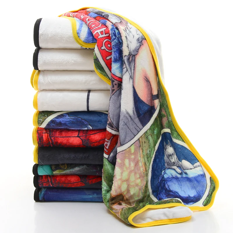 Wholesale super soft flannel fleece throw fleece blanket custom