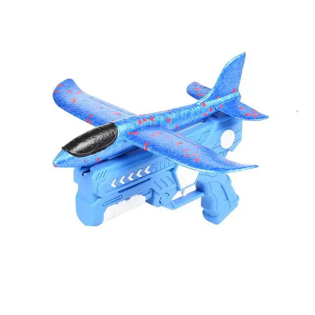 Outdoor play kids glider flight flying Throwing foam airplane shoot gun,Children Catapult Plane Launcher Toy,Shoot  Toys