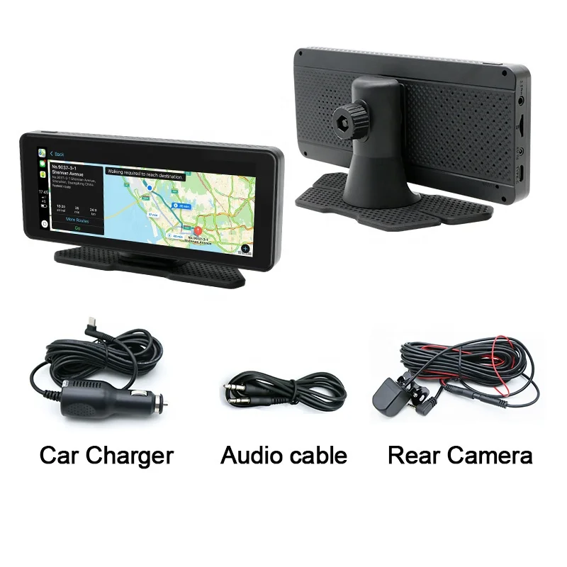 Цельная цена продаж android auto carplay экран приборной панели 6 86 7 мультимедийный автомобиль с адаптером