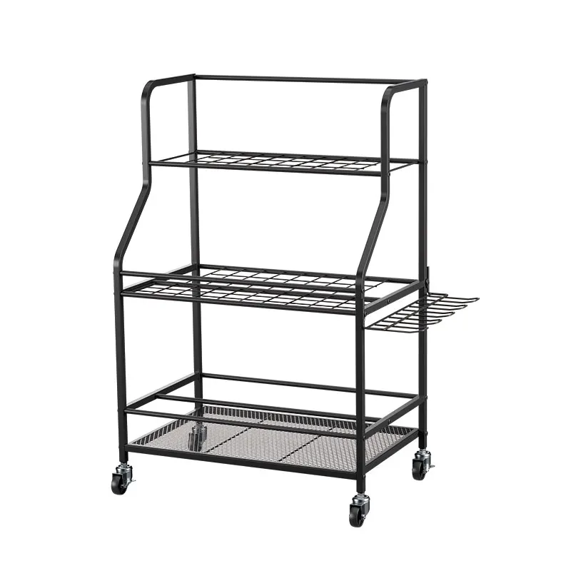Removable Metal Garden Tool Organizer Stand Indoor Outdoor Heavy Duty Garden Tool Rolling Corner Tool Storage Rack for Garden