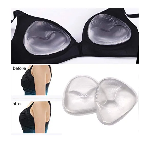 Wholesale High quality  Bra Enhancers Push-up Breast Pad Invisible Reusable Bikini Silicone Bra Inserts