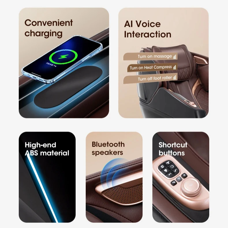 GUOHENG luxury massage chair zero gravity oem stretch technical full body massage chair 4d for body