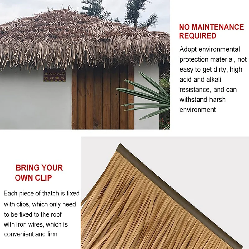 Быстрая доставка, плоская синтетическая соломенная крыша для крыши