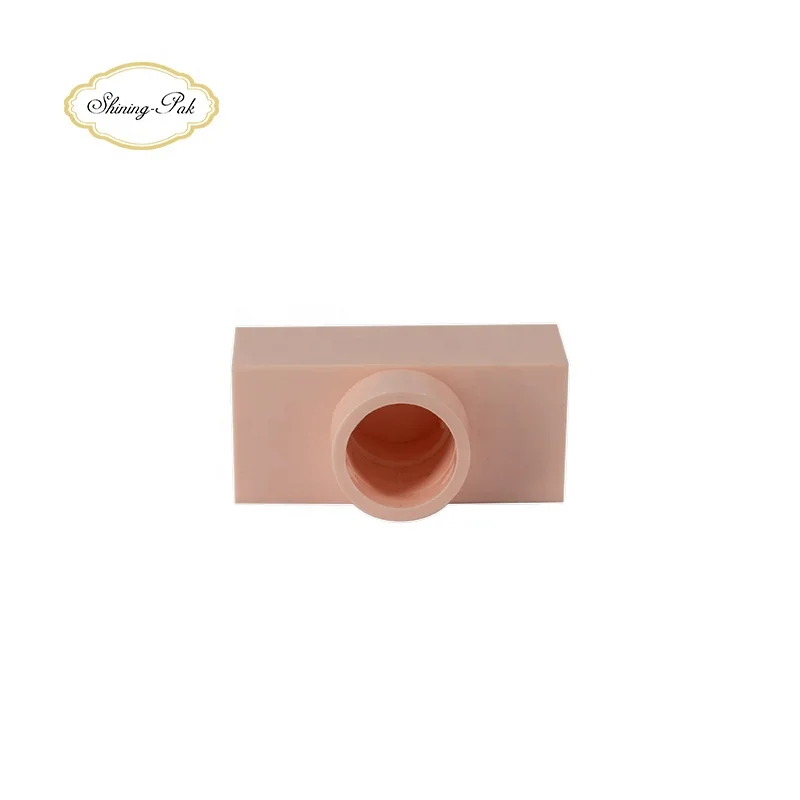 Parfum bottle cap PP rectangle pink perfume cap   closures luxury bottle caps perfume packaging
