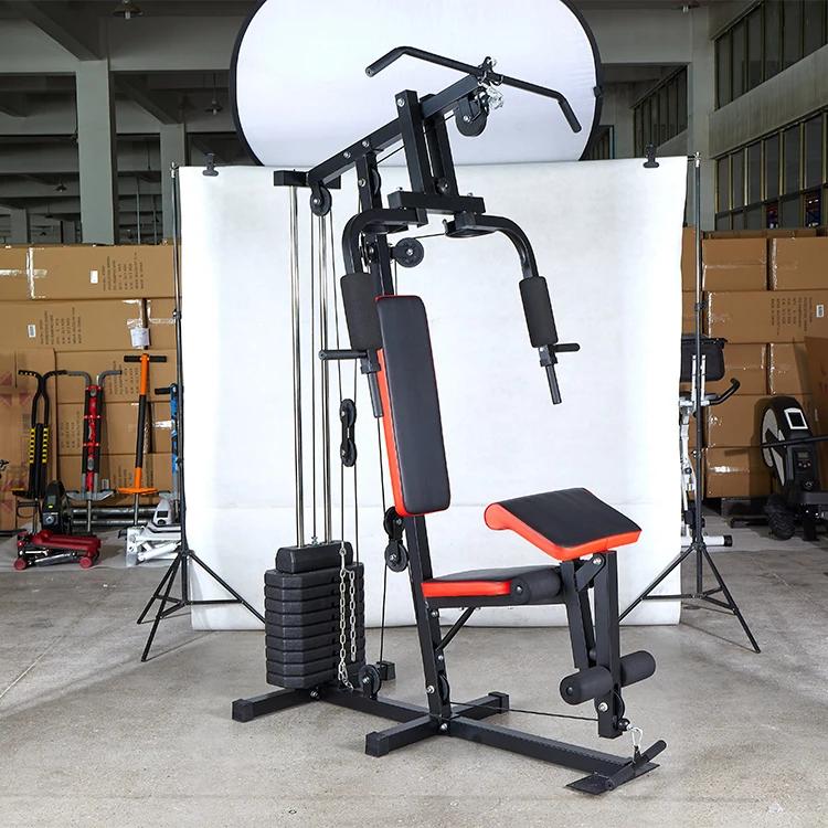 Home Body Building Multifunctional Station Power Cage Squat Rack Bench Weight Gym Lifting Training Smith Machine