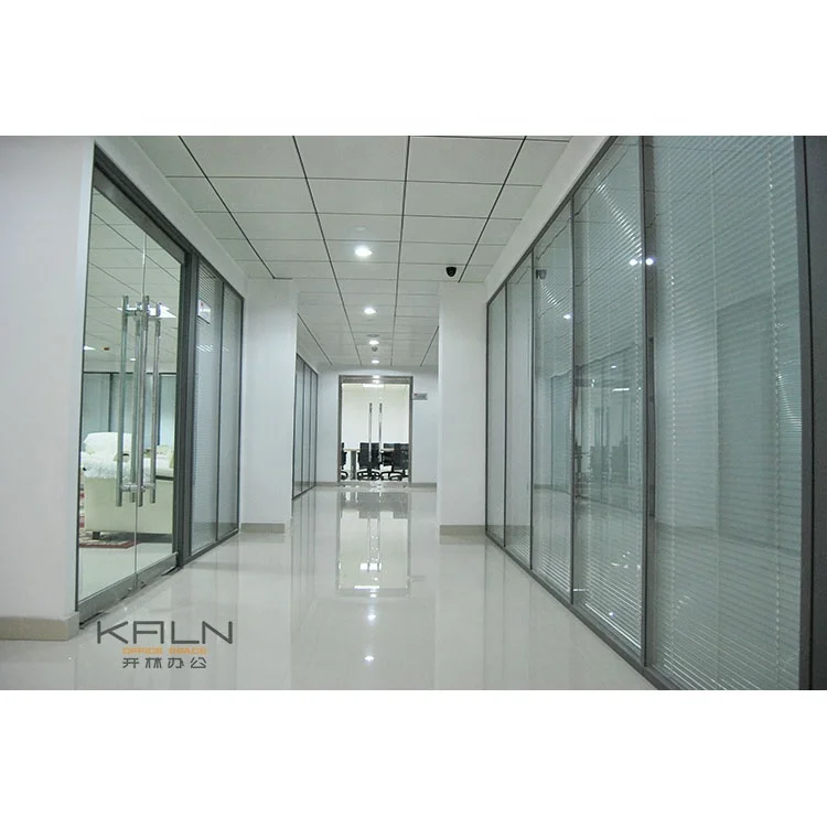 Provide Green Material Office Furniture Screen Glass Room Dividers Interior Partition Wall